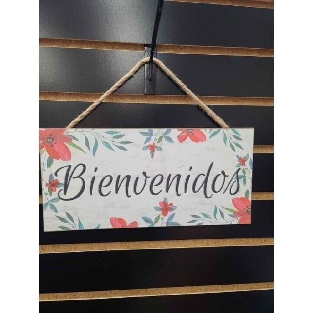 Bienvenidos Wooden Sign, Wall Decor - Picture 2 of 14